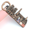 Custom Design Paris Souvenir 3d Metal Beer Bottle Opener with Fridge Magnet