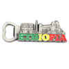 Personalized Design Ethiopia Souvenir Custom Metal Bottle Opener Fridge Magnet