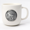 Custom Metal Engraved Logo Souvenir Gifts Ceramic Coffee Mug Cup
