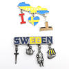 Customised Made Sweden Stockholm Fridge Magnet 3d Metal Viking Souvenir Magnet