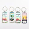 Customised Made Florida Beach Ocean Souvenir Key Chain Metal Beer Bottle Opener Keychain