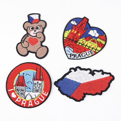 Custom Logo Travel Souvenir Decorative Fabric 3d Iron on Embroidery Patch