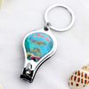 Custom Epoxy Logo Portable Keychain Nail Cutter Beach Souvenir Nail Clipper Opener Key Chain