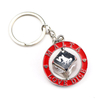 Custom Logo Country City Souvenir Keychain Dice Rotate Keyring Spinning Metal Key Chain