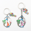 Custom Logo Design Beach Keychain Island Souvenir Enamel Metal Key Chain for Gift Shops Wholesalers