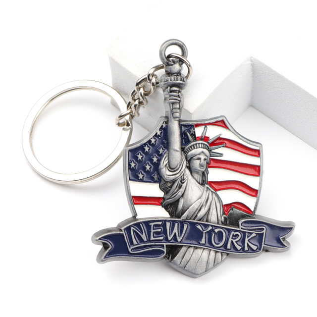 Customized Design New York City Tourist Souvenir Keychain Metal Key Chain