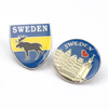 Custom Design Sweden Souvenir Enamel Epoxy Metal Lapel Pin Badge