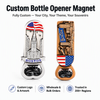 Customizable Boston Souvenir Gift Metal Beer Bottle Opener Fridge Magnet