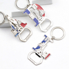 Custom Paris Souvenir Initial Letter Alphabet Keyring Metal Bottle Opener Keychain