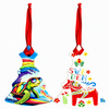 Customized Ceramic Christmas Ornament Souvenir Xmas Tree Pendant Hanging Decoration for UV Printing