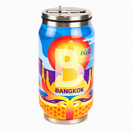 Wholesale Custom Logo City Souvenir Can Shaped Water Bottle Vacuum Flask