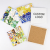 Customizable Printing Logo Countries City Souvenir Decoration Table Cork Ceramic Coaster