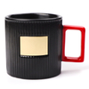 Custom Engraved Metal Logo Dubai Qatar Tourist Souvenir Ceramic Mug Cups Manufacturer