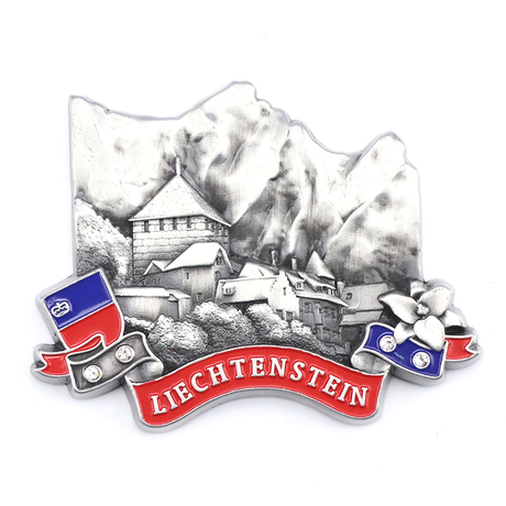 Wholesale Custom Design Liechtenstein Tourist Souvenir Metal Fridge Magnet Souvenir