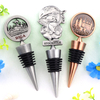 Customized Logo Zinc Alloy Metal Cork Souvenir Gifts Bottle Wine Stopper