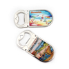 Customized Logo Foil Printed Beach Sea Souvenir Blank Metal Bottle Opener Magnet