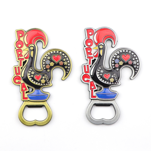 Customized Design Portugal City Souvenir Metal 3d Fridge Magnet Bottle Opener