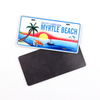 Customized Embossed Beach Souvenir Metal 3d Aluminum Car License Plate Fridge Magnet