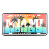 Customized Beach Miami Souvenir Beach Seaside Tourist Aluminum Car Number License Plate for Decor
