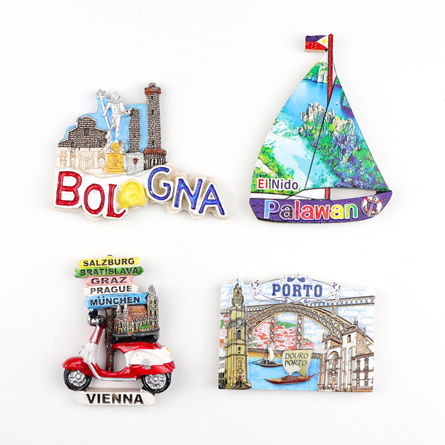 Personalized Resin Crafts Countries Souvenirs Custom 3D Resin Refrigerator Fridge Magnet