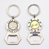 Custom Bottle Opener Keychain Country Souvenir Metal Spinning Rotated Metal Keychain
