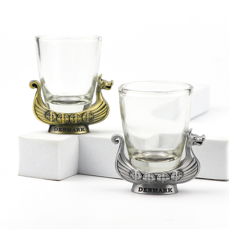Personalized Custom Logo Denmark Iceland Viking Souvenir Tourist Gift Metal Shot Glass