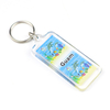 Custom Logo Beach Souvenir Photo Frame Transparent Acrylic Keychain Key Rings