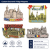 Custom Romania Brasov City Landmarks Tourist Souvenir 3D Metal Fridge Magnet OEM Manufacturer