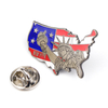 Custom Logo US Souvenir Brooch Badge Safety Metal Enamel Lapel Pins for Clothes Hat