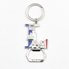 Custom Paris Souvenir Initial Letter Alphabet Keyring Metal Bottle Opener Keychain