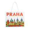 Manufacture Custom Logo Printing Canvas Shoulder Bag Prague City Tourist Souvenir Tote Bags