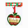 Custom Logo Engraved US New York Souvenir Decor Gifts Hanging Metal Glitter Christmas Ornaments Pendant