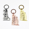 Custom Made Middle East National Feature Dubai Qatar Landmark Tourist Souvenir Metal Keychain Keyrings