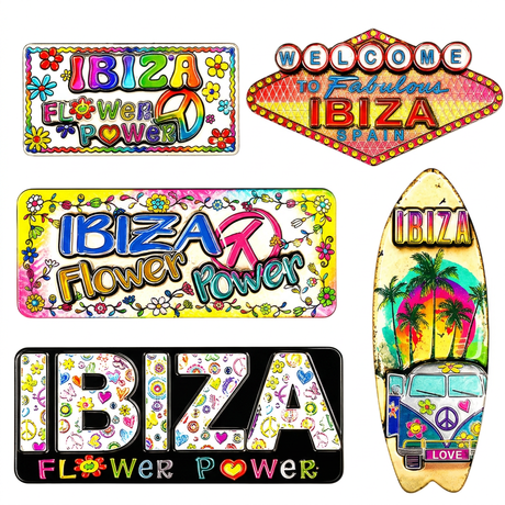 Manufacturer Custom Made Spain Ibiza Island Tourist Souvenir MDF Wooden Fridge Magnet