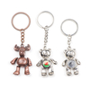 Wholesale Custom Logo Zinc Alloy Souvenir 3D Cute Movable Metal Bear Keychain
