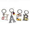 Custom Germany Souvenirs Zinc Alloy Metal Personalized Logo Alphabet Letter Initial Keychain