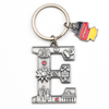 Custom Germany Souvenirs Zinc Alloy Metal Personalized Logo Alphabet Letter Initial Keychain