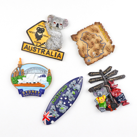 Custom Made Australia Sydney Souvenirs 3D Poly Resin Refrigerator Fridge Magnets for Decor