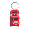 Custom 3D Logo Soft PVC London Bus Shape Key Chain Countries Souvenir Rubber Keychains