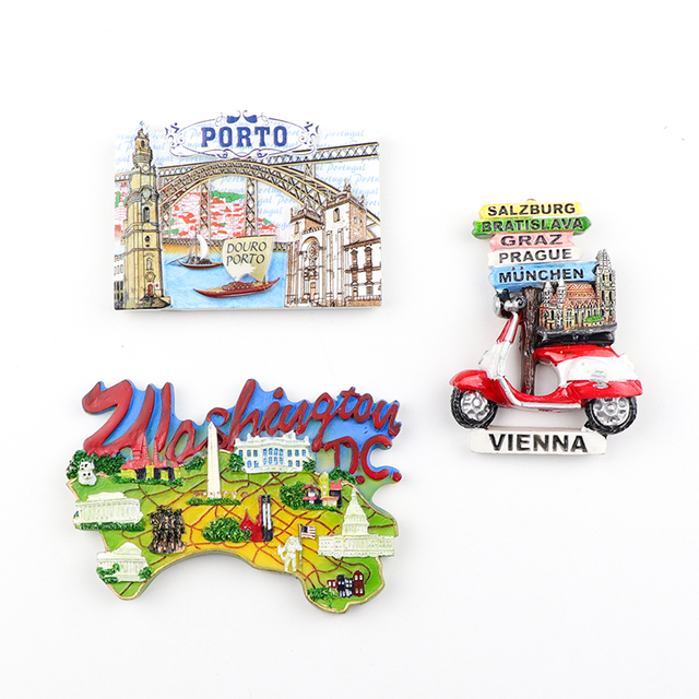 Personalised Custom Logo Country Tourist Souvenir Resin Crafts 3d Polyresin Fridge Magnet