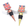 Customized Design Reusable Souvenir Metal Vacuum Red Wine Cork Bottle Stopper