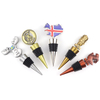 Custom Logo Creative Tourist Souvenir Metal 3d Decorative Cork Bottle Wine Stoppers