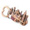 Custom Your Design Logo Zinc Alloy Metal Qatar Souvenir Fridge Magnet Bottle Opener