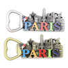 Custom Design Paris Souvenir 3d Metal Beer Bottle Opener with Fridge Magnet