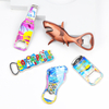 Custom Design Shape Country City Travel Souvenir Metal Beer Bottle Opener Fridge Magnet