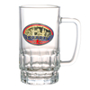 Customized Logo Tourist Souvenir Glass Beer Stein Mug with Handle