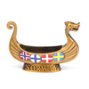 Customized Logo Viking Ship Model Souvenir Mini Sculpture Metal Figurine Statue