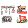 Personalized Design Zinc Alloy Viking Denmark Souvenir Magnet 3D Metal Custom Fridge Magnet