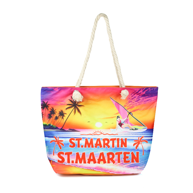 Personalized Canvas Sea Ocean Souvenir Bag Large Summer Tote Beach Bag Custom Logo