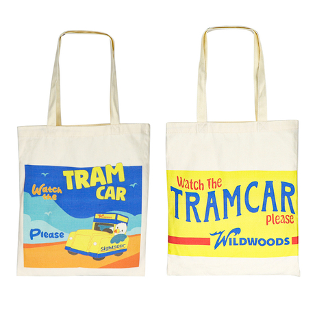 Custom Logo Printed Summer Sea Island Souvenir Canvas Cotton Beach Tote Bag